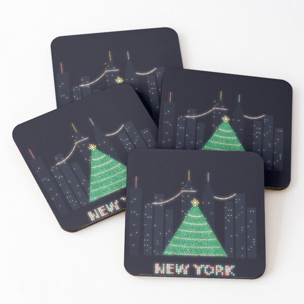 Item preview, New York City Christmas Lights Skyline | Manhattan Holiday Night Design designed and sold by Robert Lucio.
