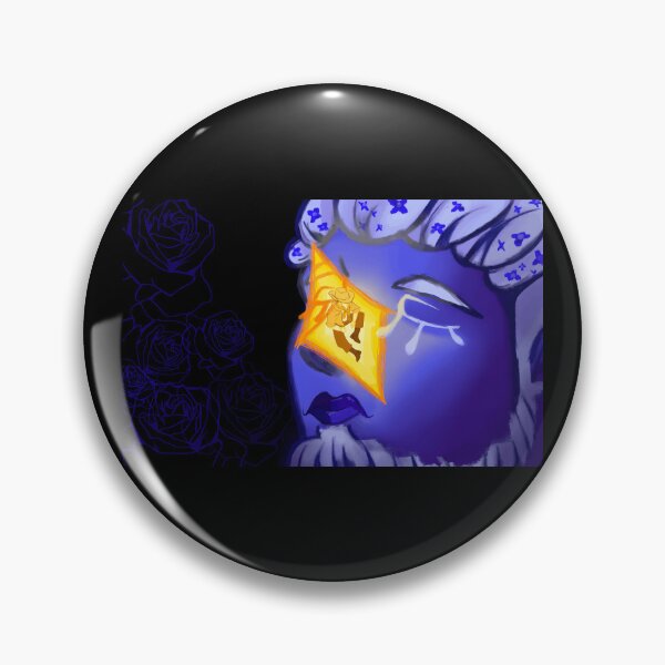 Item preview, Surreal Blue Portrait with Cowboy Reflection and Floral Background designed and sold by lcnsdjstrtrystd.
