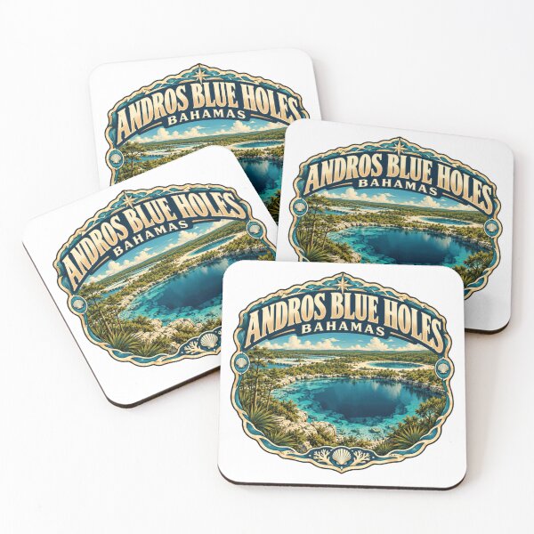 Item preview, Andros Blue Holes Bahamas Diver Snorkeler Traveler designed and sold by ManilStuck237.