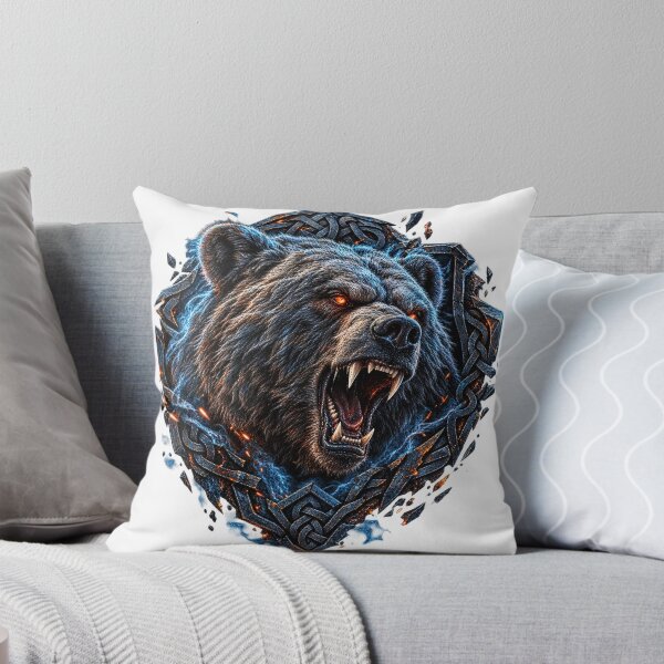 Item preview, Frostfire Berserker Bear Emblem designed and sold by ModernPrints Lab.