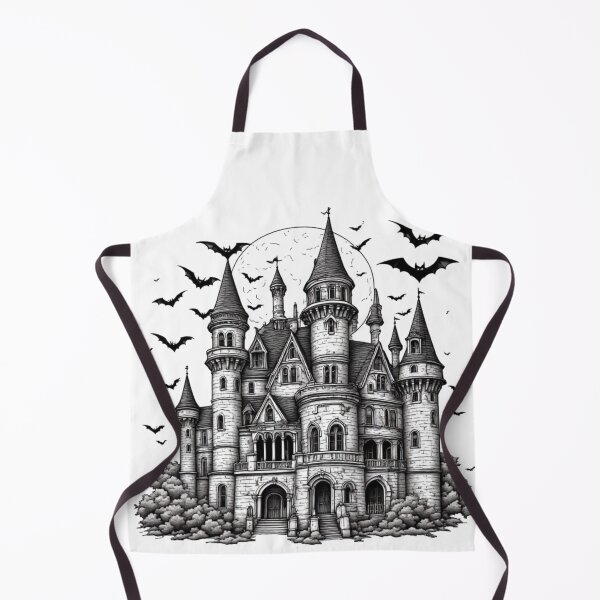 Item preview, Creepy Vampire Mansion Flying Bats Halloween Gothic Fortress designed and sold by Digital Design Art.