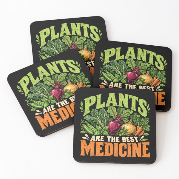 Item preview, Plants Are The Best Medicine Vegan Vegetarian Health Advocate Diet Wellness designed and sold by SkeletonsDanger.