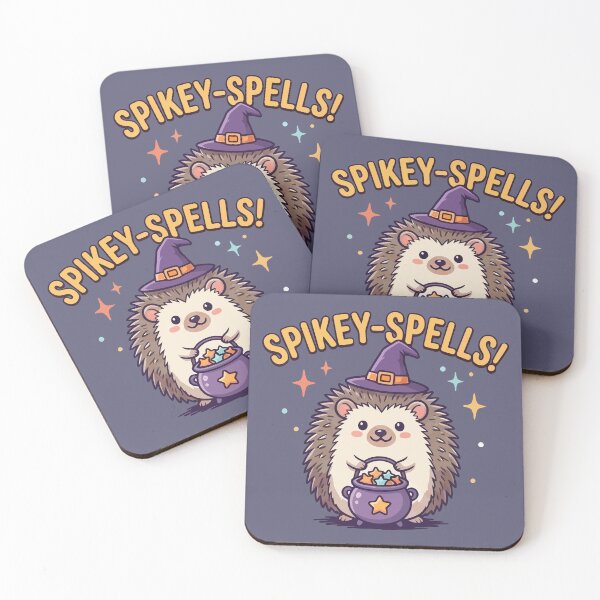 Item preview, Spikey Spells Cute Hedgehog Witch Halloween Magic Art designed and sold by Amir Faysal.