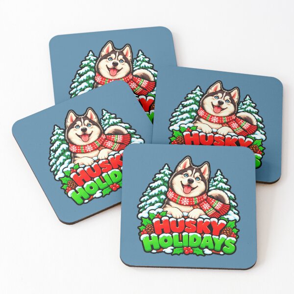 Item preview, Husky Holidays Husky in a Scarf in the Snow designed and sold by LV-creator.