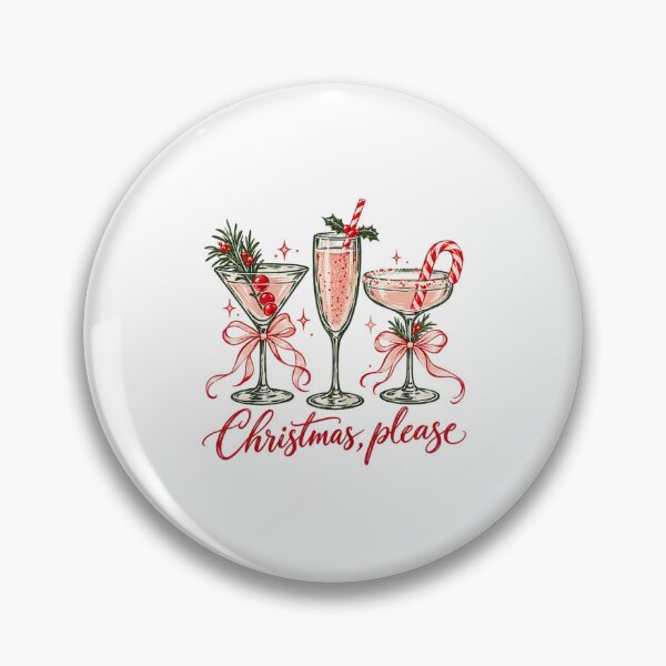 Item preview, Pink Christmas Cocktails With Festive Bows designed and sold by AnsadoWinu.