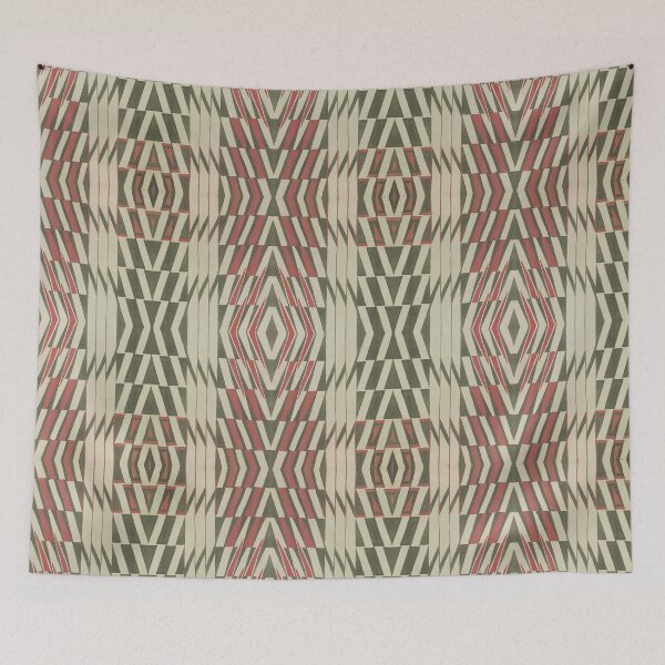 Item preview, Cream and Red Art Deco Diagonal Stripes designed and sold by AuraMuse Studio.