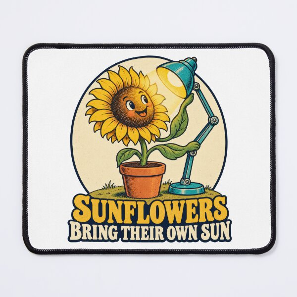 Item preview, Sunflower Bringing Its Own Little Desk Sun designed and sold by Pixdot.