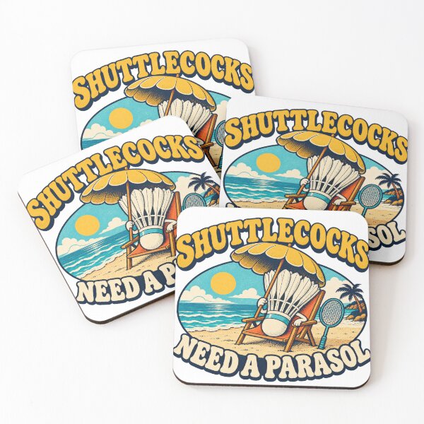 Item preview, Badminton Shuttlecock Resting Beneath a Tiny Parasol designed and sold by Pixdot.