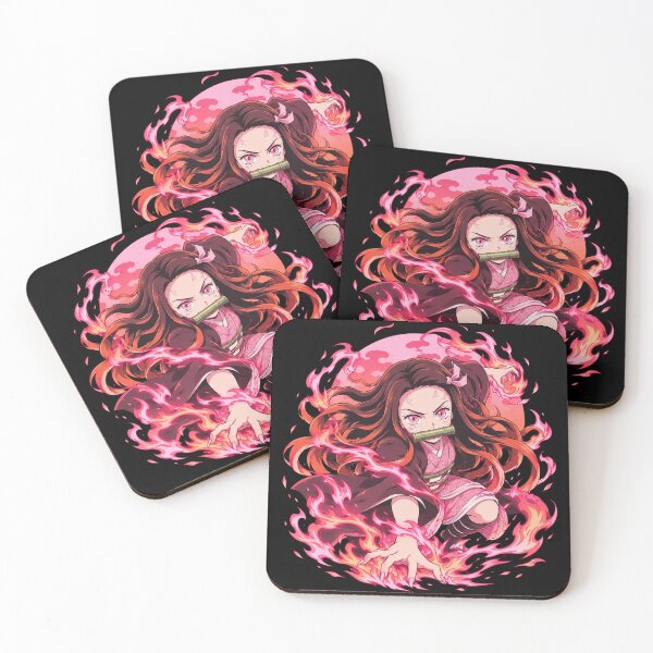 Item preview, Nezuko Kamado Pink Flames designed and sold by Dorisiseockett.