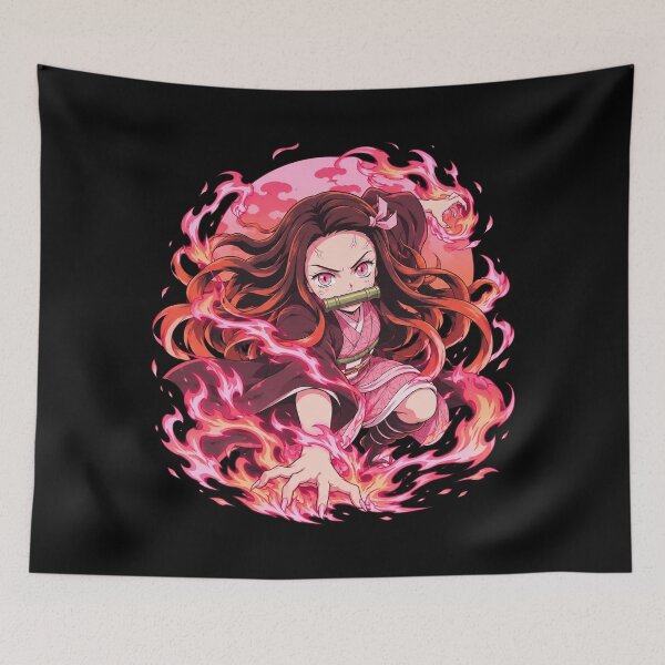 Item preview, Nezuko Kamado Pink Flames designed and sold by Dorisiseockett.