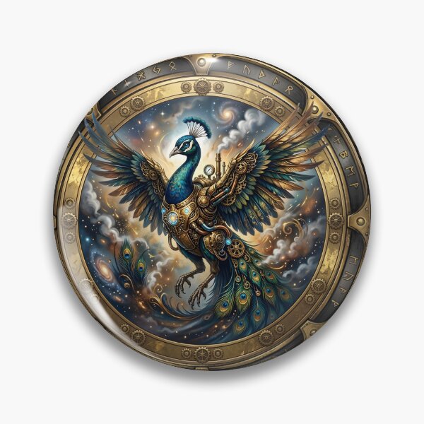 Item preview, Cosmic Steampunk Peacock – Wings of Eternity. designed and sold by nicky2342.