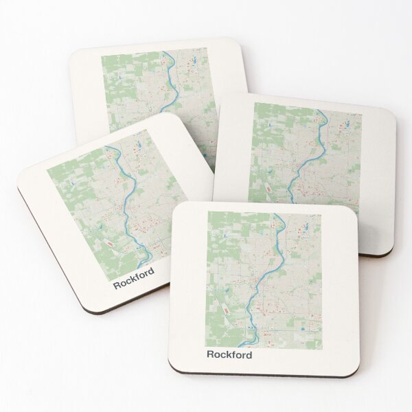 Item preview, Rockford Minimalistic Map Art designed and sold by MapsNerd.