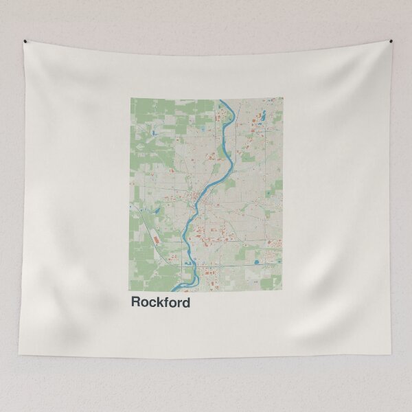 Item preview, Rockford Minimalistic Map Art designed and sold by MapsNerd.