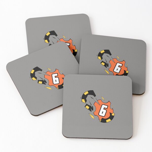 Item preview, Six Chip Badge Graphic Number 6 Gaming-60 designed and sold by HanneloreWittma.
