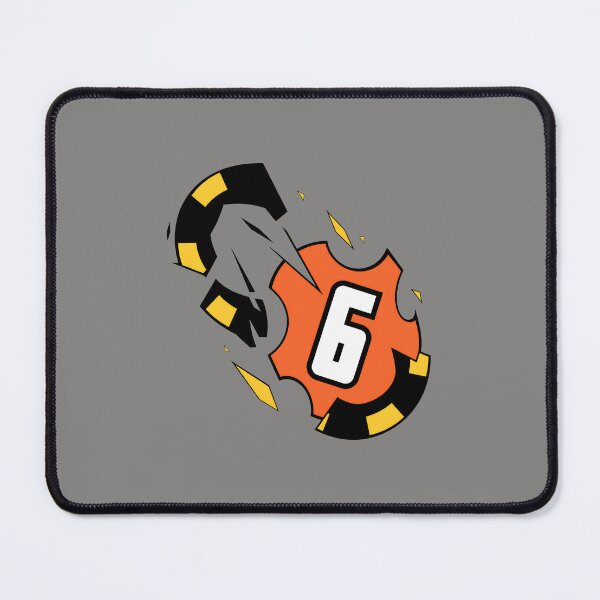Item preview, Six Chip Badge Graphic Number 6 Gaming-60 designed and sold by HanneloreWittma.