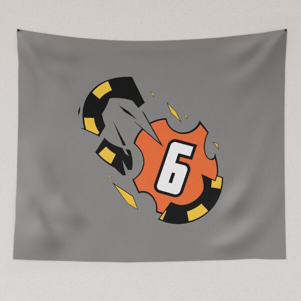Item preview, Six Chip Badge Graphic Number 6 Gaming-60 designed and sold by HanneloreWittma.