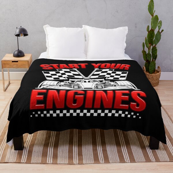 Item preview, Start Your Engines Formula Race Car Checkered Flag Art designed and sold by lamiarte.
