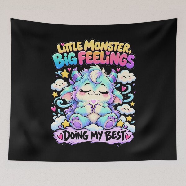 Item preview, LMBF - Cute Monster Doing My Best Positive Reminder designed and sold by aventi24.