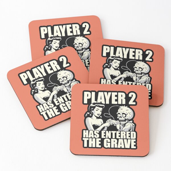 Item preview, Player 2 Has Entered The Grave Pin Up and Zombie Gamer designed and sold by LV-creator.