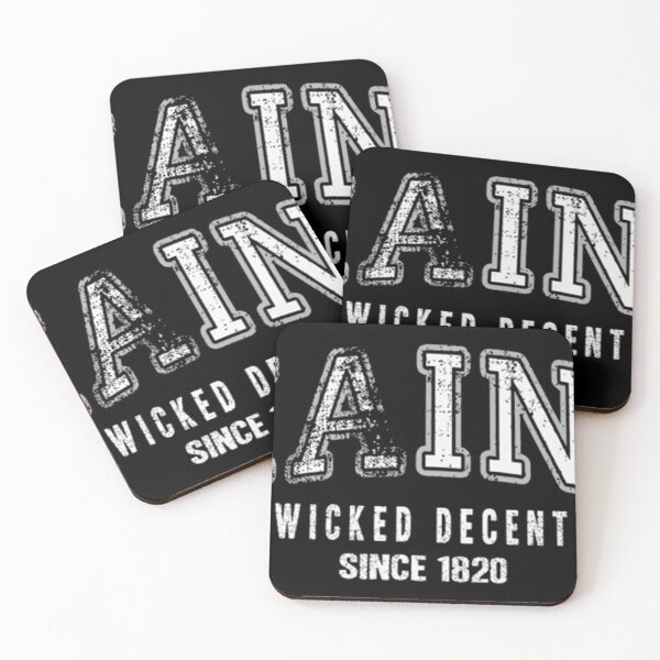 Item preview, Maine Wicked Decent Since 1820 Vintage Collegiate Style designed and sold by lcnsdjstrtrystd.