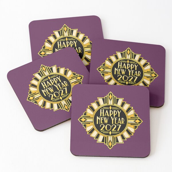 Item preview, Happy New Year 2027 Gold Art Deco Medallion designed and sold by LV-creator.