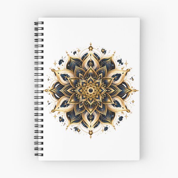 Item preview, Golden Cosmic Lotus Mandala – Celestial Sacred Geometry Art designed and sold by CalmMandala.