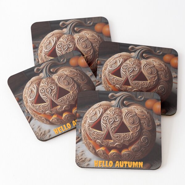 Item preview, Ornate Carved Pumpkin Hello Autumn designed and sold by Soluna Studio.