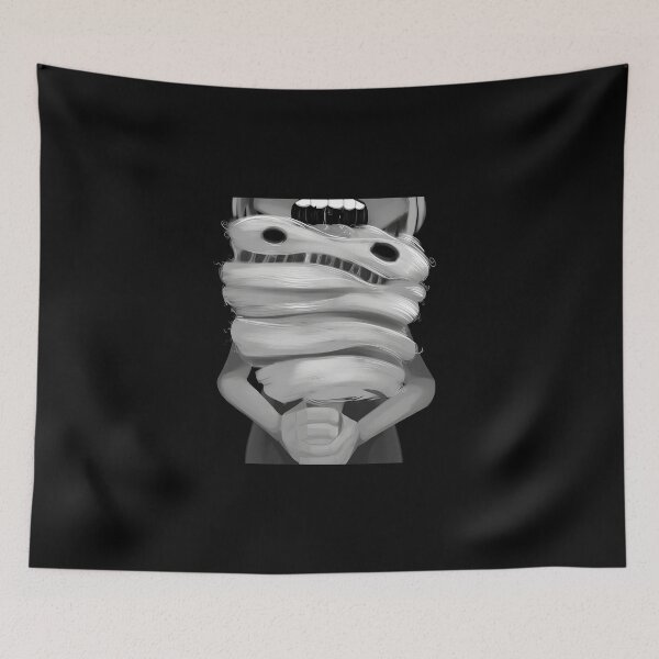 Item preview, Surreal Abstract Creature Art with Wrapped Face designed and sold by lcnsdjstrtrystd.