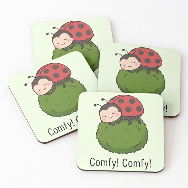 Item preview, Comfy Comfy Cute Ladybug Sleeping On Moss Ball Art designed and sold by Amir Faysal.