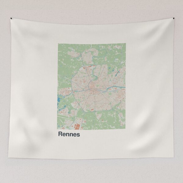 Item preview, Rennes Minimalistic Map Art designed and sold by MapsNerd.