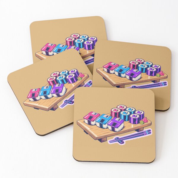 Item preview, Synthwave Japanese Retro Floppy Disk Sushi Nigiri designed and sold by KungPowUnicorn.