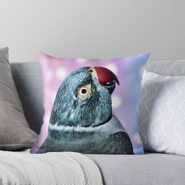 Artikelvorschau, Grauer männlicher Indischer Ringneck-Sittich entworfen und verkauft von Krameri Creations.