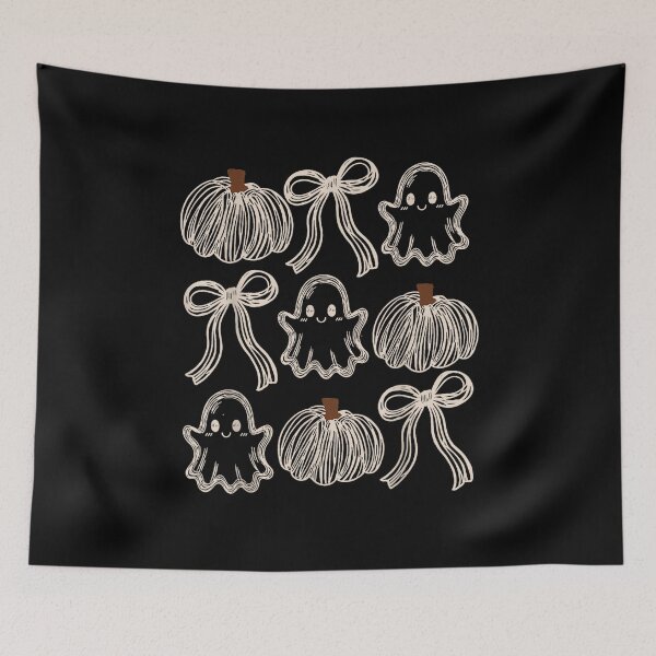 Item preview, Retro Halloween Ghost Pumpkin Spooky Coquette Bow designed and sold by HenikaPonko.