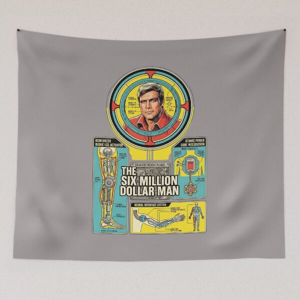 Item preview, Six Million Dollar Man Retro Logo Tee-6 designed and sold by MarkusNowa.