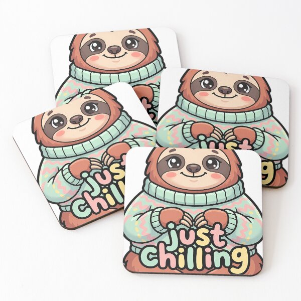 Item preview, Cute Kawaii Knitted Sloth in a Chunky Sweater - Just Chilling designed and sold by pumsquare.