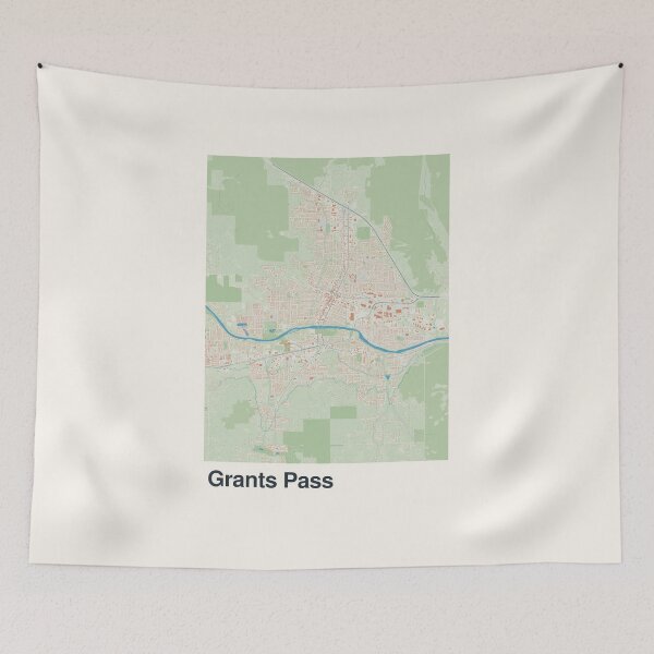 Item preview, Grants Pass Minimalistic Map Art designed and sold by MapsNerd.