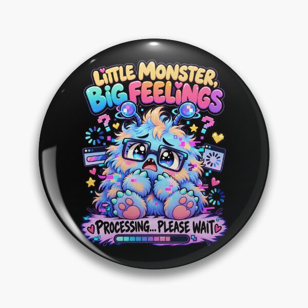 Item preview, LMBF - Glitch Monster Processing Please Wait Funny Tech Art designed and sold by aventi24.