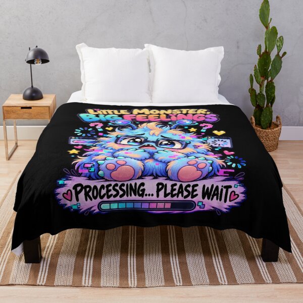 Item preview, LMBF - Glitch Monster Processing Please Wait Funny Tech Art designed and sold by aventi24.