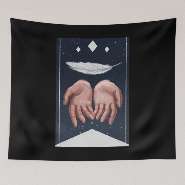 Item preview, Surreal Floating Hands With Feather And Stars designed and sold by lcnsdjstrtrystd.
