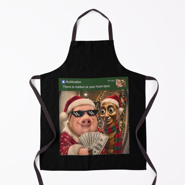 Item preview, Surreal Christmas Visitors With Front Door Alert designed and sold by AnsadoWinu.