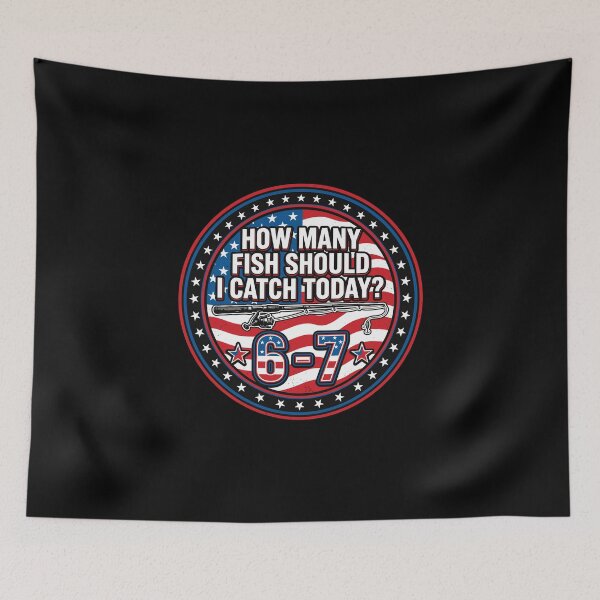 Item preview, How Many Fish Should I Catch Today? 6-7 Fishing Angler Patriotic Fisherman designed and sold by PopStars1993.