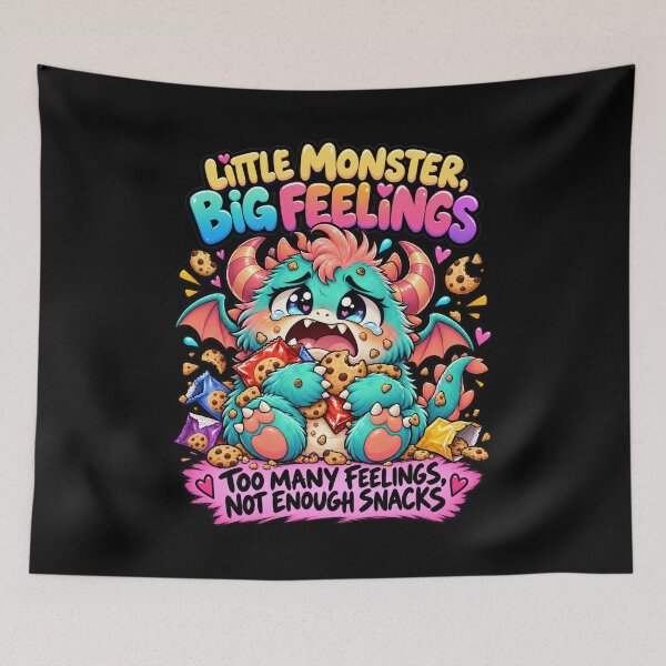 Item preview, LMBF - Cute Snack Monster Too Many Feelings Not Enough Snacks designed and sold by aventi24.