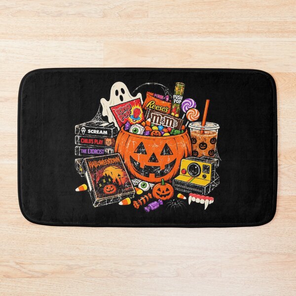 Item preview, Retro Halloween Pumpkin Candy Bucket Spooky Collage designed and sold by HenikaPonko.