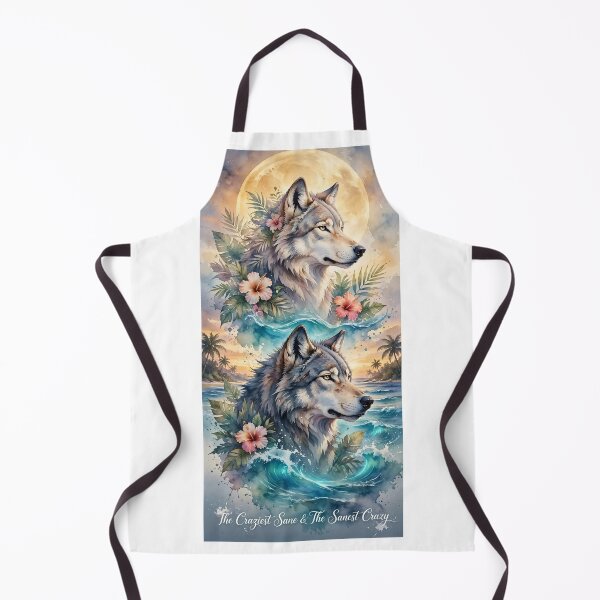 Item preview, Twin Wolves Moon Ocean Tropical Dream designed and sold by Ahmadhamroush.