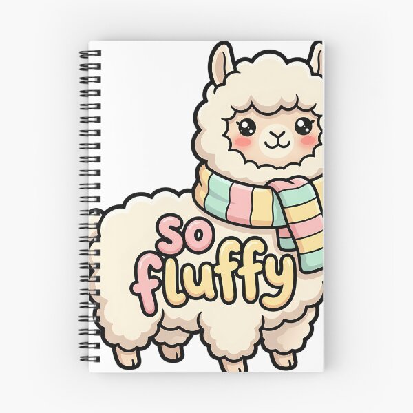 Item preview, Cute Kawaii Alpaca in a Chunky Knitted Scarf - So Fluffy designed and sold by pumsquare.