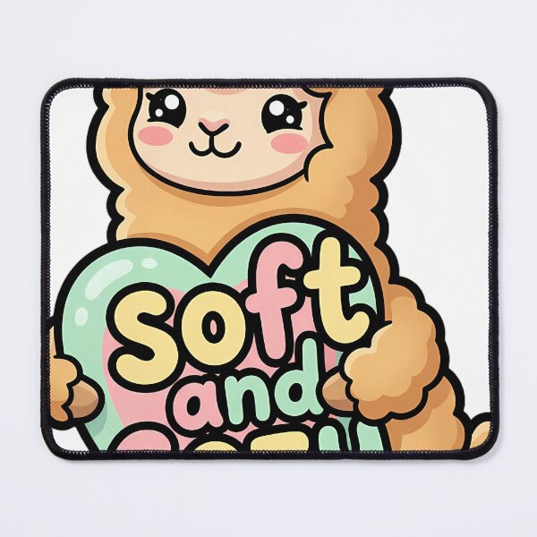 Item preview, Cute Kawaii Alpaca Lover Hugging a Heart - Soft and Cozy designed and sold by pumsquare.