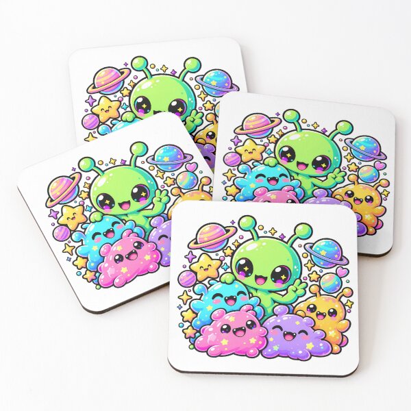Item preview, Cute Alien Galaxy Friends Cosmic Creature Crew designed and sold by Thai Vibe Studio.