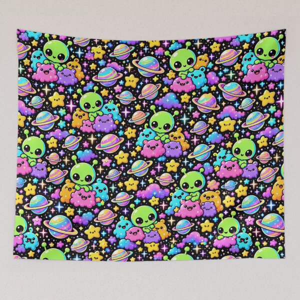 Item preview, Cute Alien Galaxy Friends Cosmic Creature Crew designed and sold by Thai Vibe Studio.