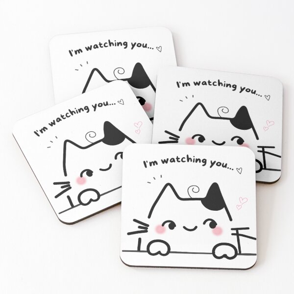 Item preview, I'm Watching You – Suspicious Cute Cat designed and sold by Aurevella.