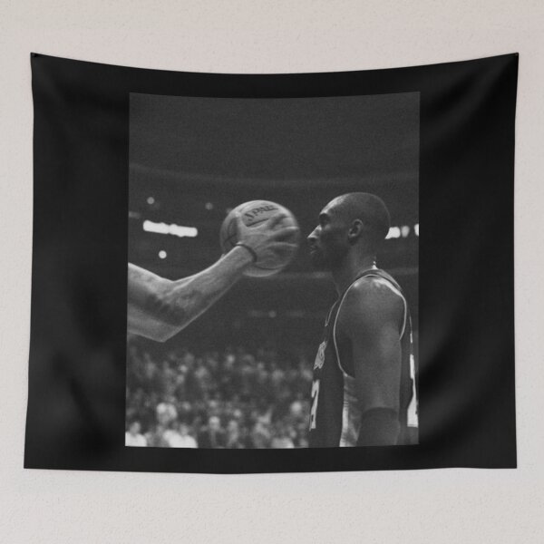 Item preview, Kobe Bryant Facing Defense Basketball Moment Black and White designed and sold by lcnsdjstrtrystd.